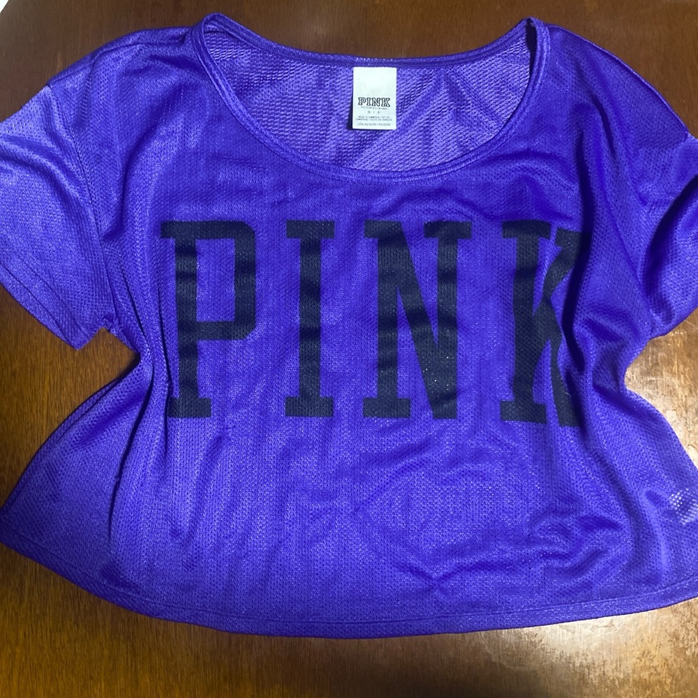 PINK Victoria's Secret Purple Mesh Top
